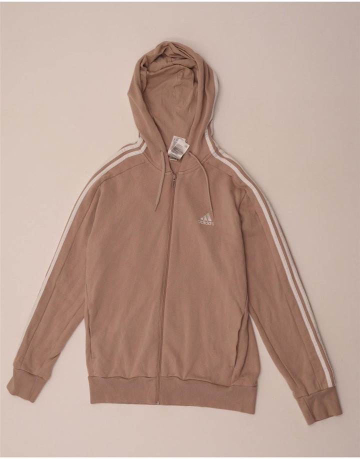Adidas Hættetrøje med lynlås til mænd Medium Brun Colourblock Bomuld