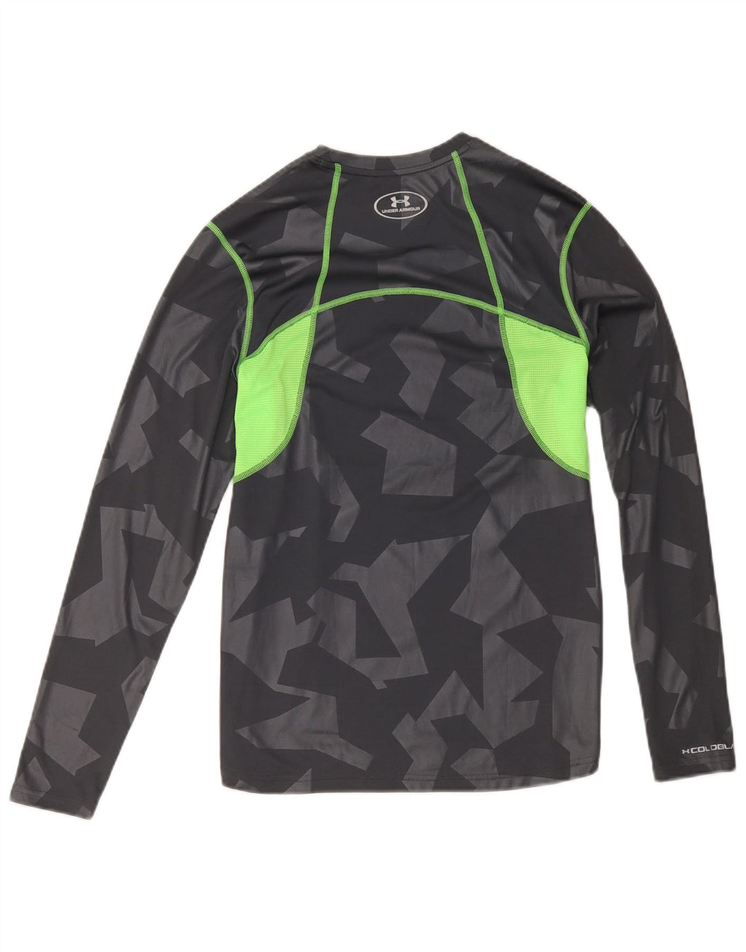 Under Armour Herre Heat Gear Top Langærmet Lille Grå Geometrisk Polyester