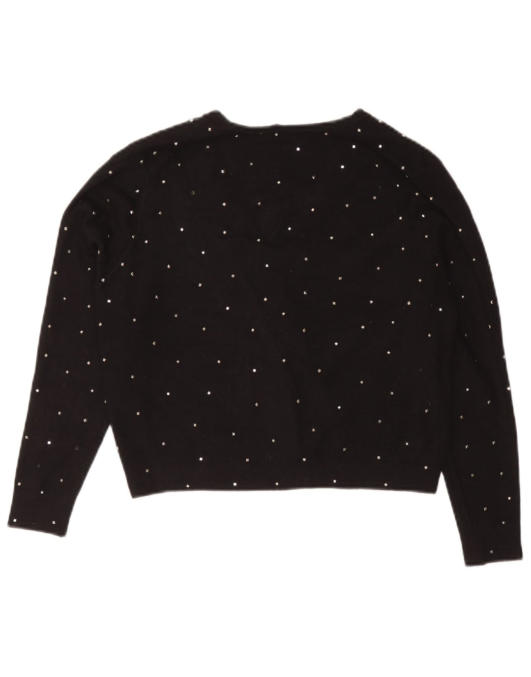 Zara Bolero Jumper UK 12 Medium Sort Plettet Viscose