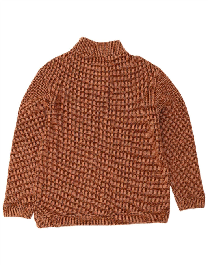 Weird Fish Herre Zip Neck Sweatshirt Jumper Medium Brun Akryl