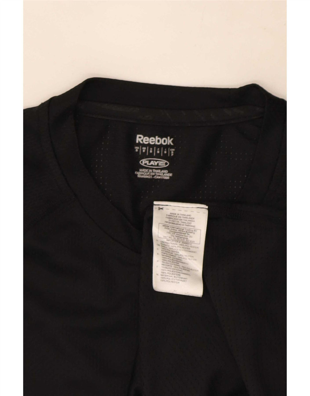Reebok herre T-shirt top lille sort polyester