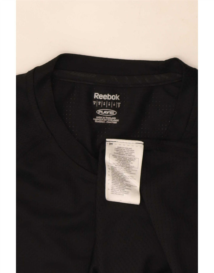 Reebok herre T-shirt top lille sort polyester