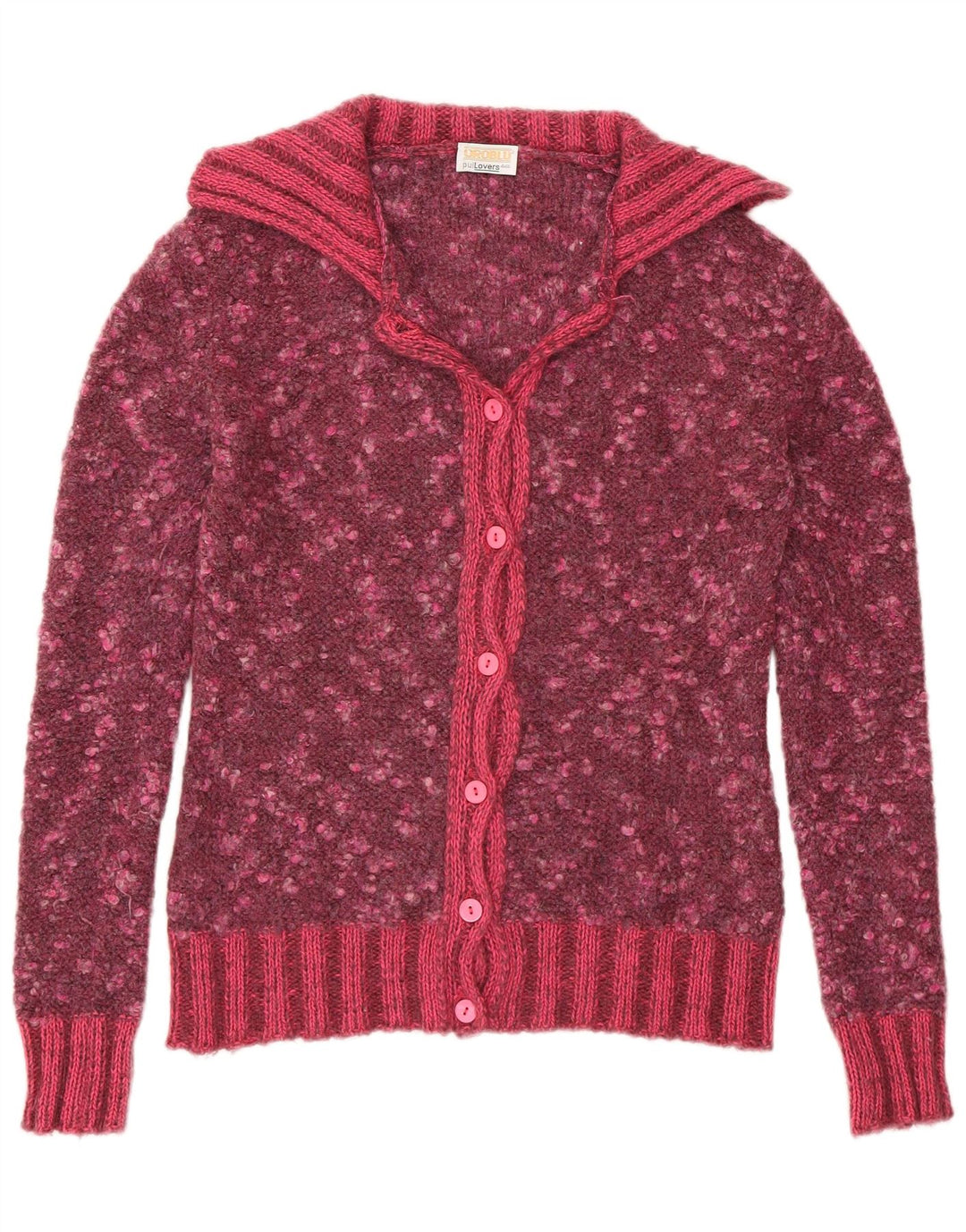 Oroblu Dame Shawl Neck Cardigan Sweater ULK 8 Small Pink Flecked