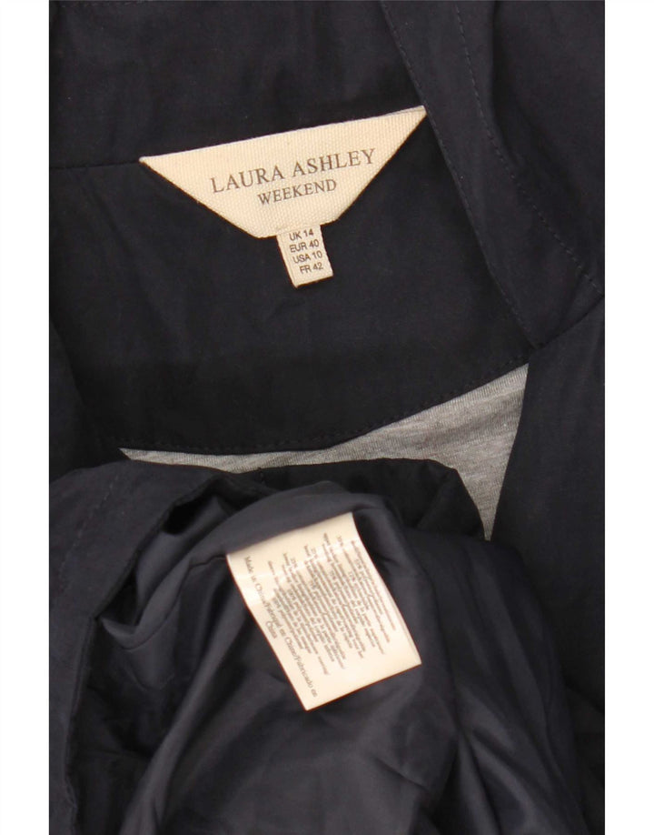 Laura Ashley Dame Weekend Hætte Regnjakke UK 14 Large Navy Blue