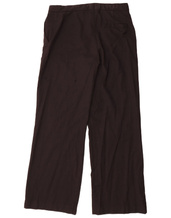Cos Womens Wide Leg Chino Trousers EU 42 Large W34 L32 Black Wool