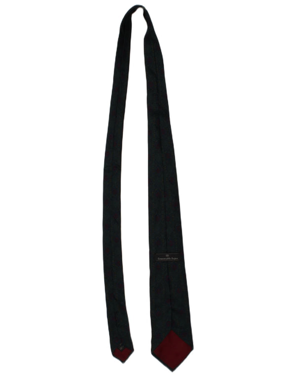 Ermenegildo Zegna Herre Slips One Size Grøn Geometrisk Silke Classic