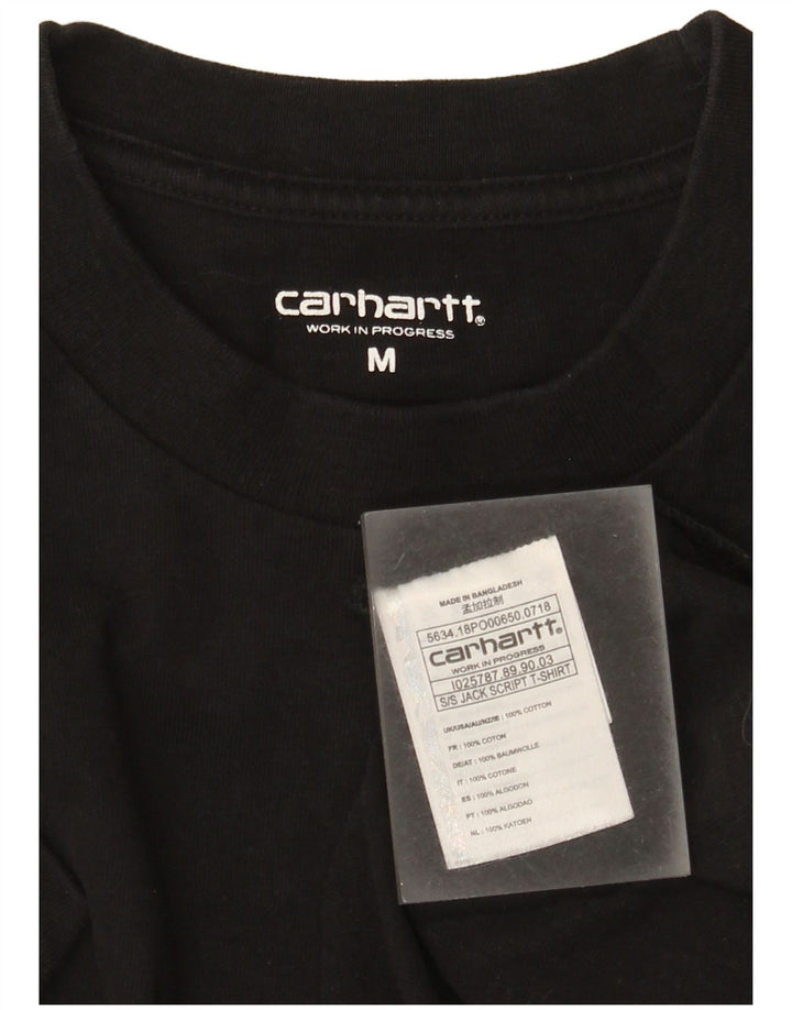 Carhartt Herre grafisk T-shirt Top Medium Sort Bomuld