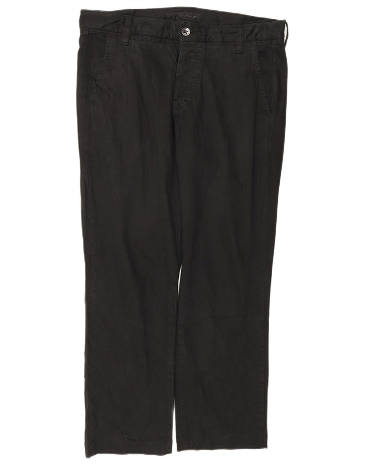 Calvin Klein Lige Chinobukser til kvinder W32 L26 Sort