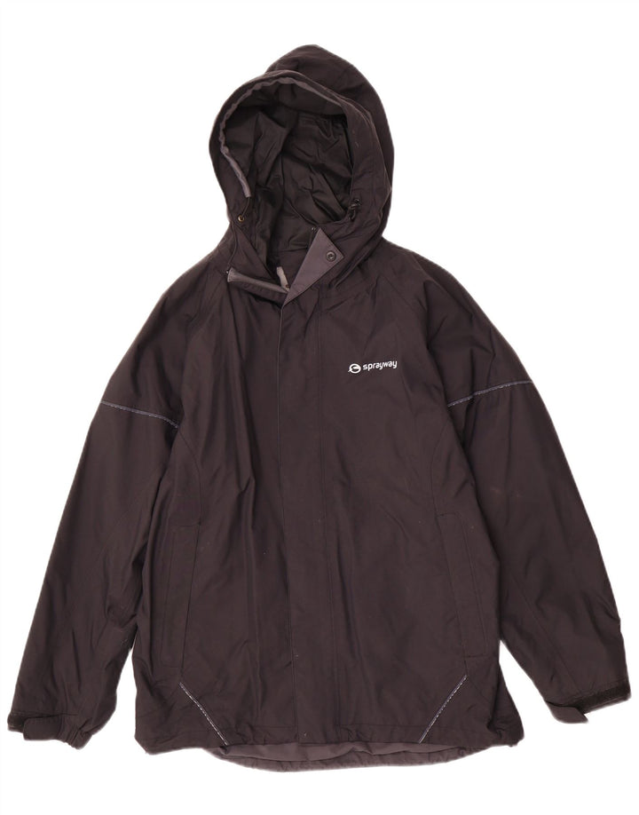 Sprayway drenge hætte regnjakke 12-13 år sort polyester
