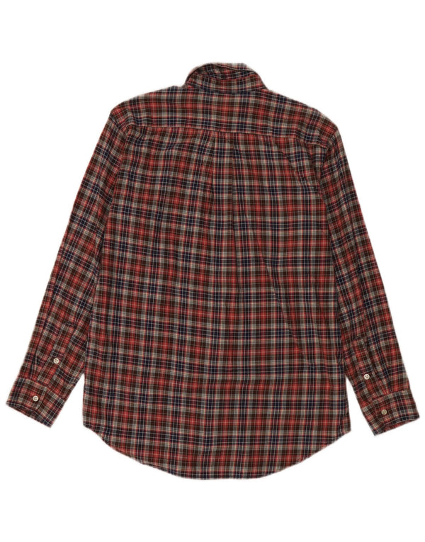 Ralph Lauren drenge flannel skjorte 15-16 år XL rød ternet bomuld