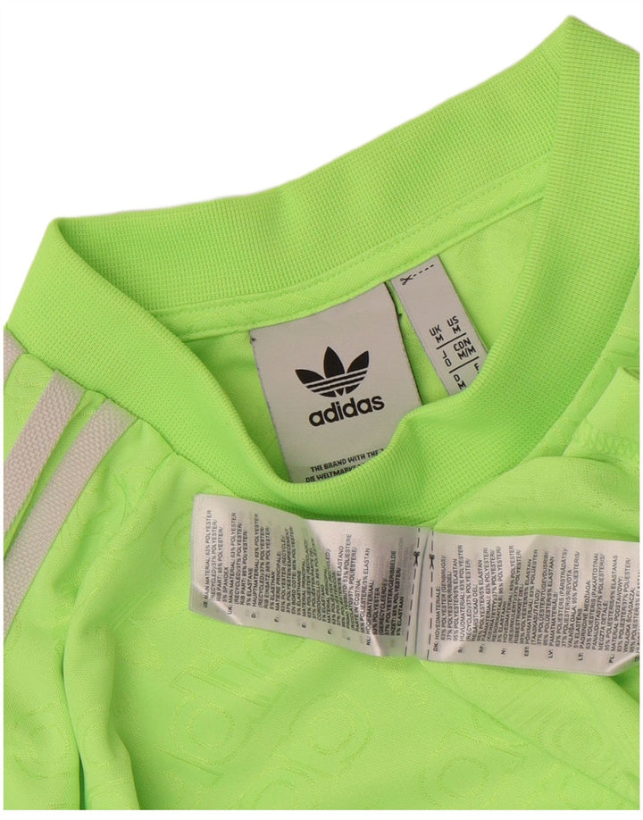 Adidas Grafisk T-shirt top mellem grøn polyester til mænd