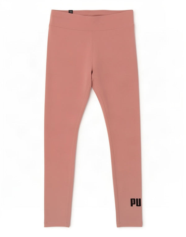 Puma Womens Graphic Leggings UK 6 XS Pink Cotton