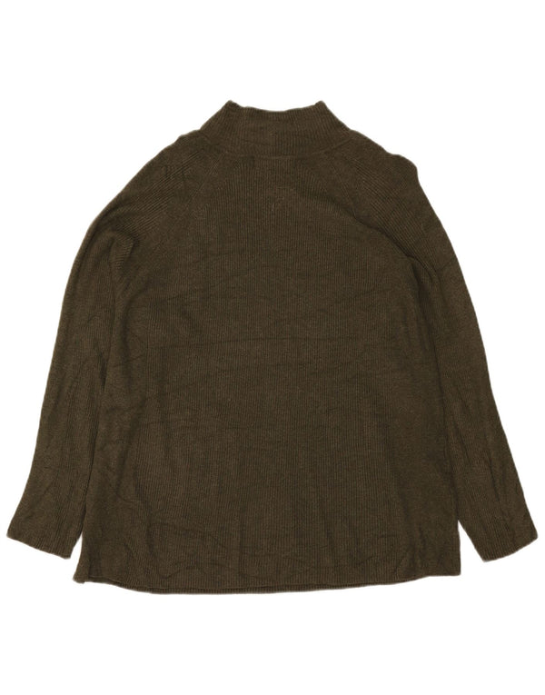 Marks & Spencer Dame Turtle Neck sweater UK 20 2XL Khaki Viscose