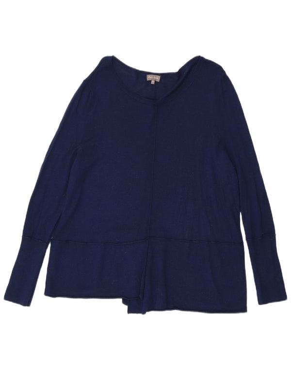 Phase Eight Dame Boat Neck Jumper Sweater UK 16 Large Navy Blue Viscose