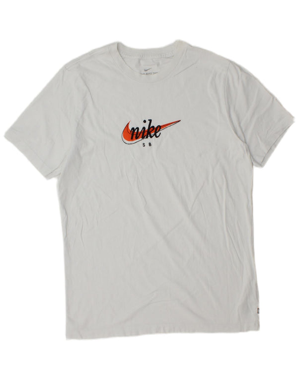 Nike grafisk t-shirt til mænd, medium hvid bomuld