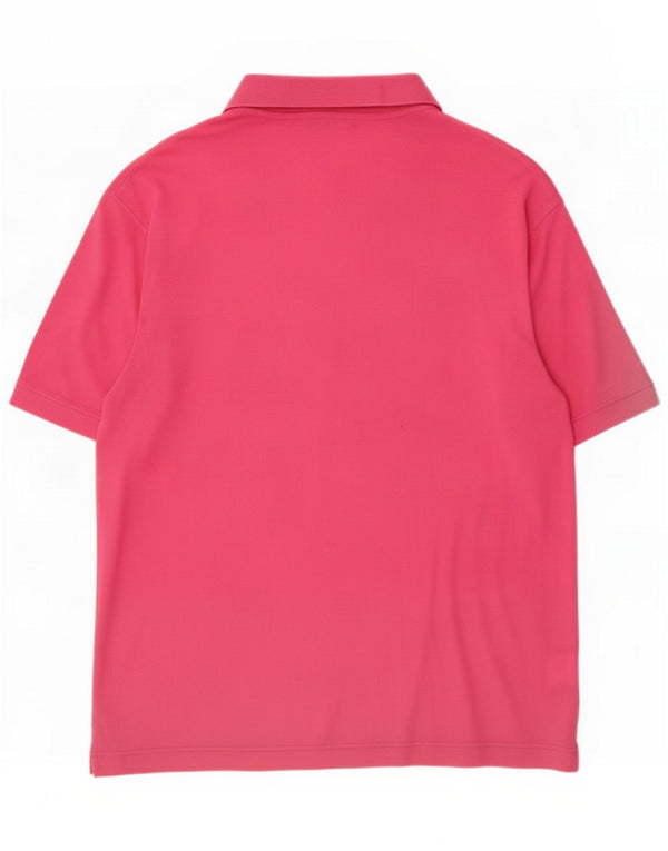 Sergio Tacchini Mens Polo Shirt IT 52 Large Pink Cotton
