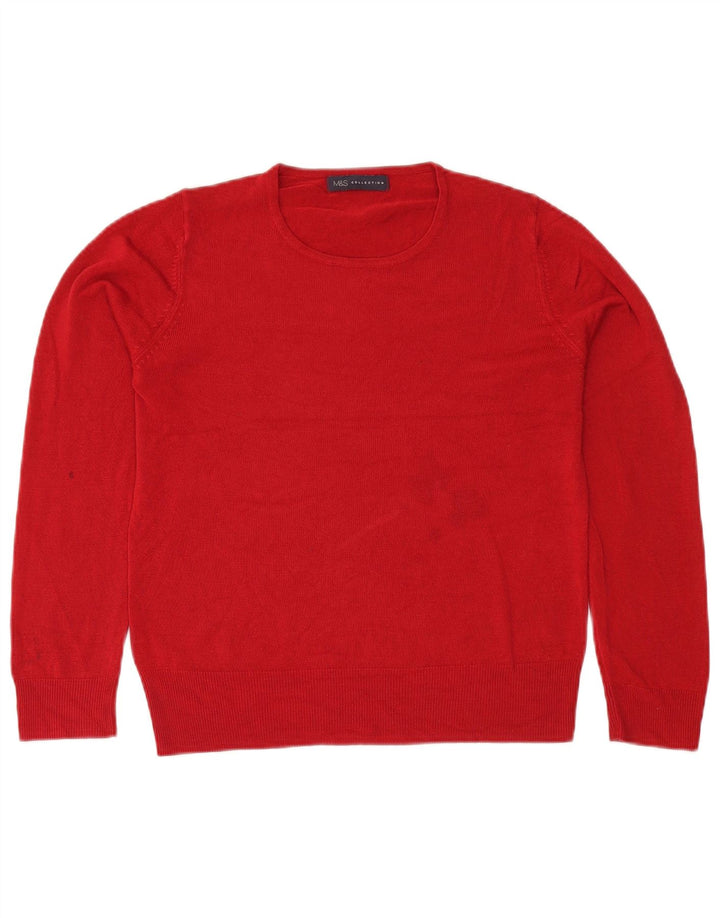 Marks & Spencer Dame sweater med rund hals DK 14 Stor Rød