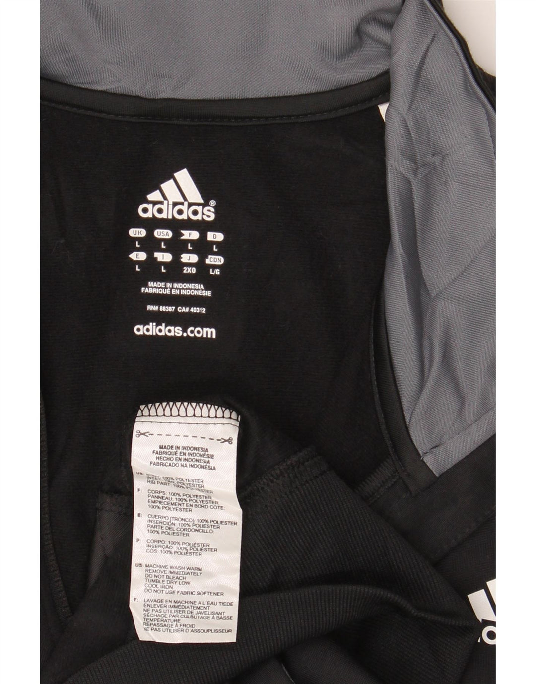 Adidas Træningsdragt til mænd Topjakke Stor Sort Colourblock Polyester