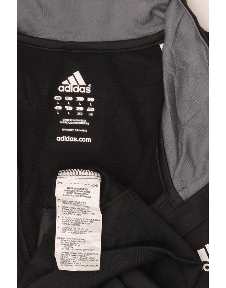 Adidas Træningsdragt til mænd Topjakke Stor Sort Colourblock Polyester