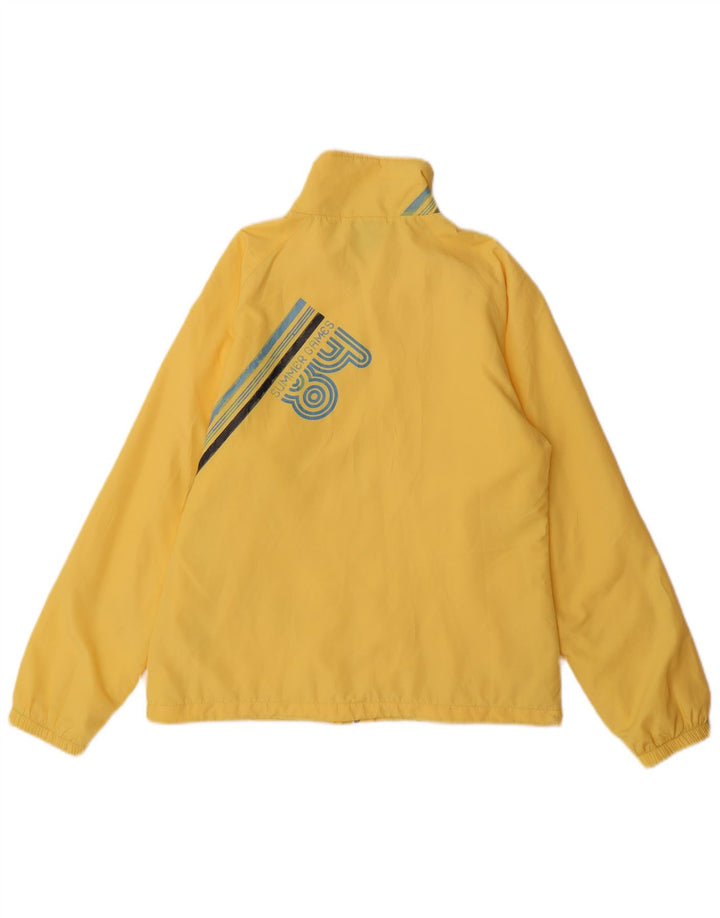 NIKE grafisk regnjakke til kvinder UK 12 Medium gul nylon