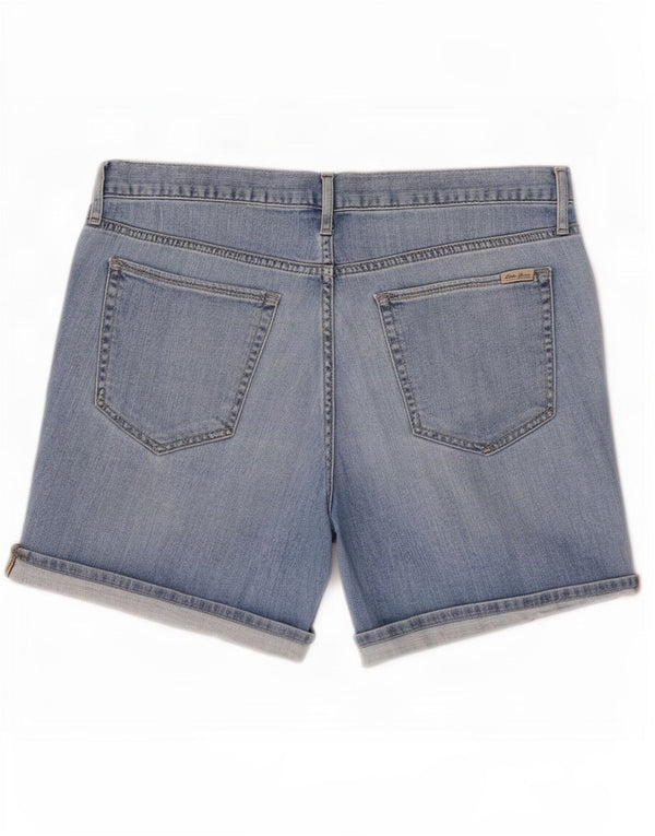 Eddie Bauer Dame Kæreste Denim Shorts US 10 Large W36 Blue Floral