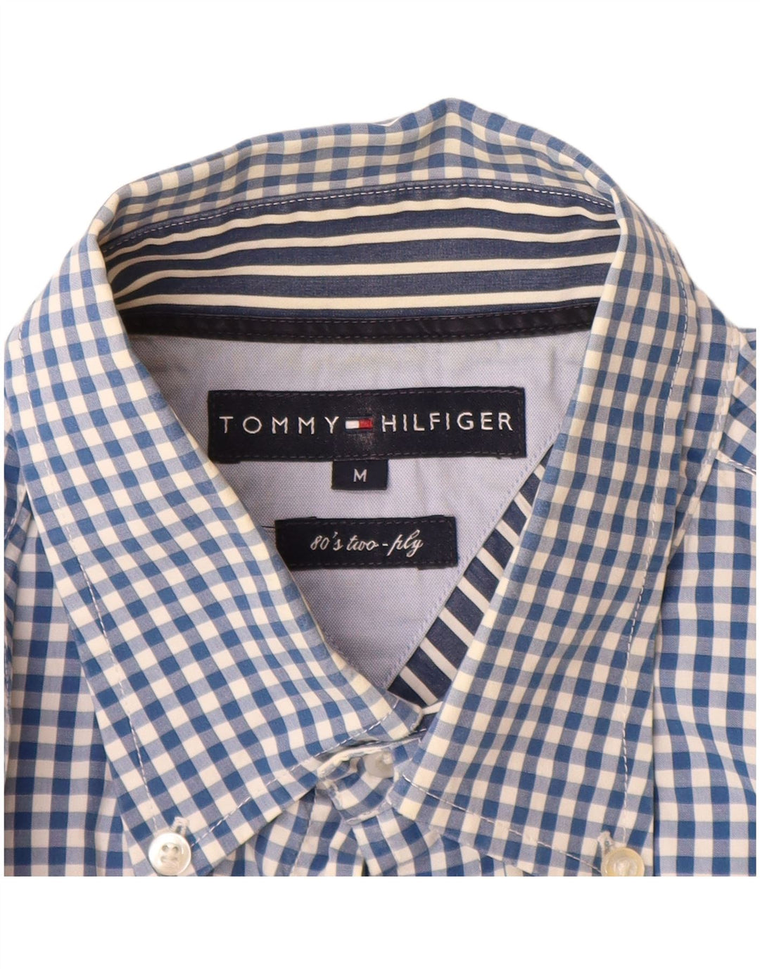 Tommy Hilfiger Herre Ternet skjorte Medium Blue Gingham Cotton