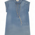 Michael Kors Dame Shift Dress UK 10 Small Blue Lyocell