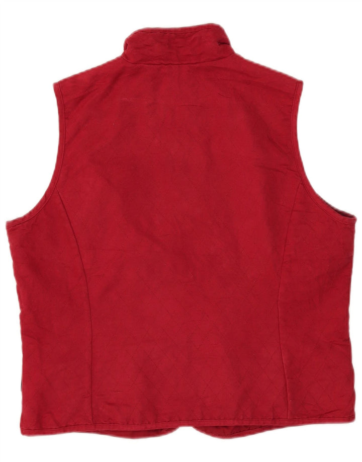 Columbia Womens Quilted Gilet UK 16 Large Red Polyester