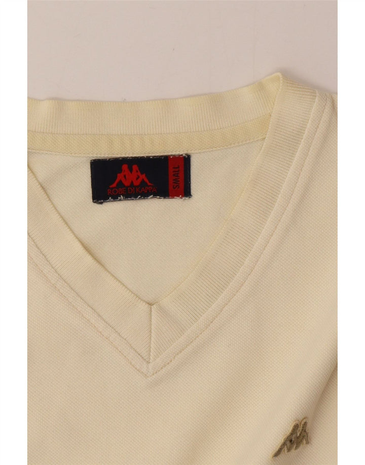 Kappa Herre T-Shirt Top Small Off White