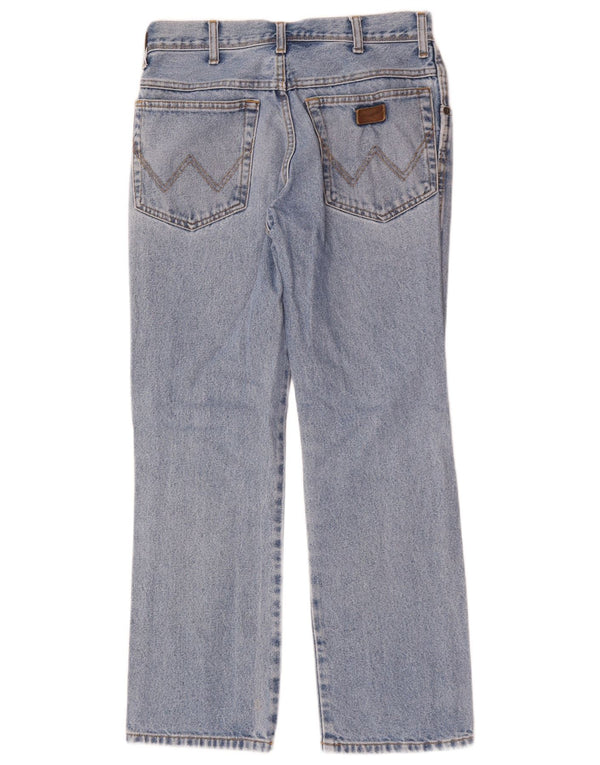 Wrangler Herre Regular Fit Straight Jeans W32 L30 Blå Bomuld
