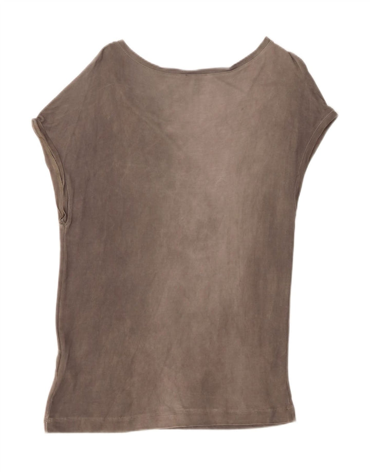 Marella Dame T-Shirt Top UK 14 Medium Grå Viscose