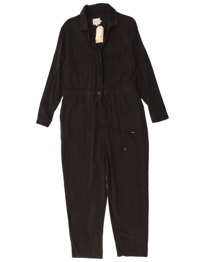 Fat Face Dame Jumpsuit UK 16 Large Black Lyocell