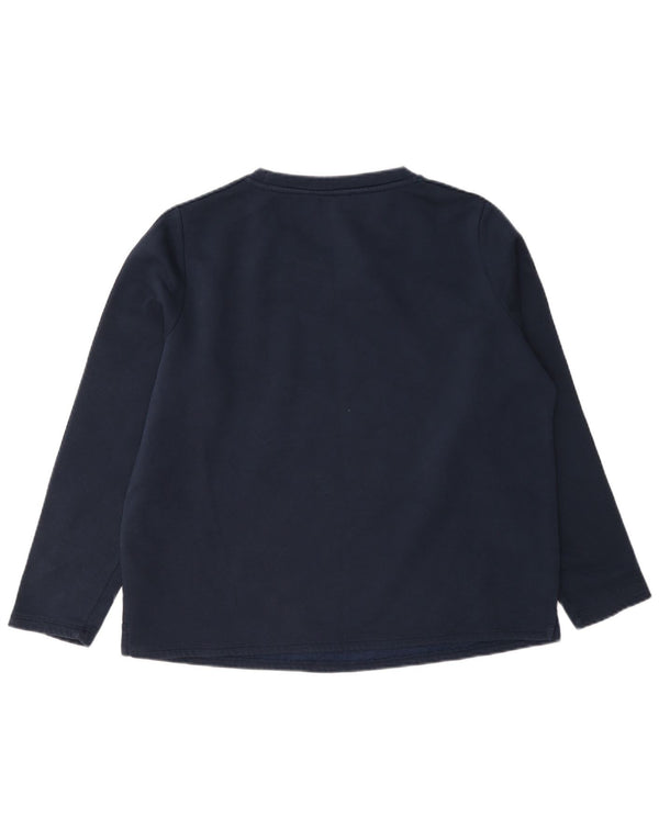 Marks & Spencer Dame Sweatshirt Jumper UK 12 Medium Navyblå Bomuld