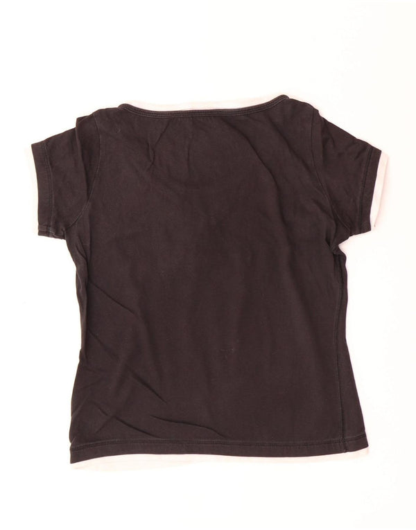 CHAMPION Womens Heritage Classics Grafisk T-Shirt Top UK 10 Small Black