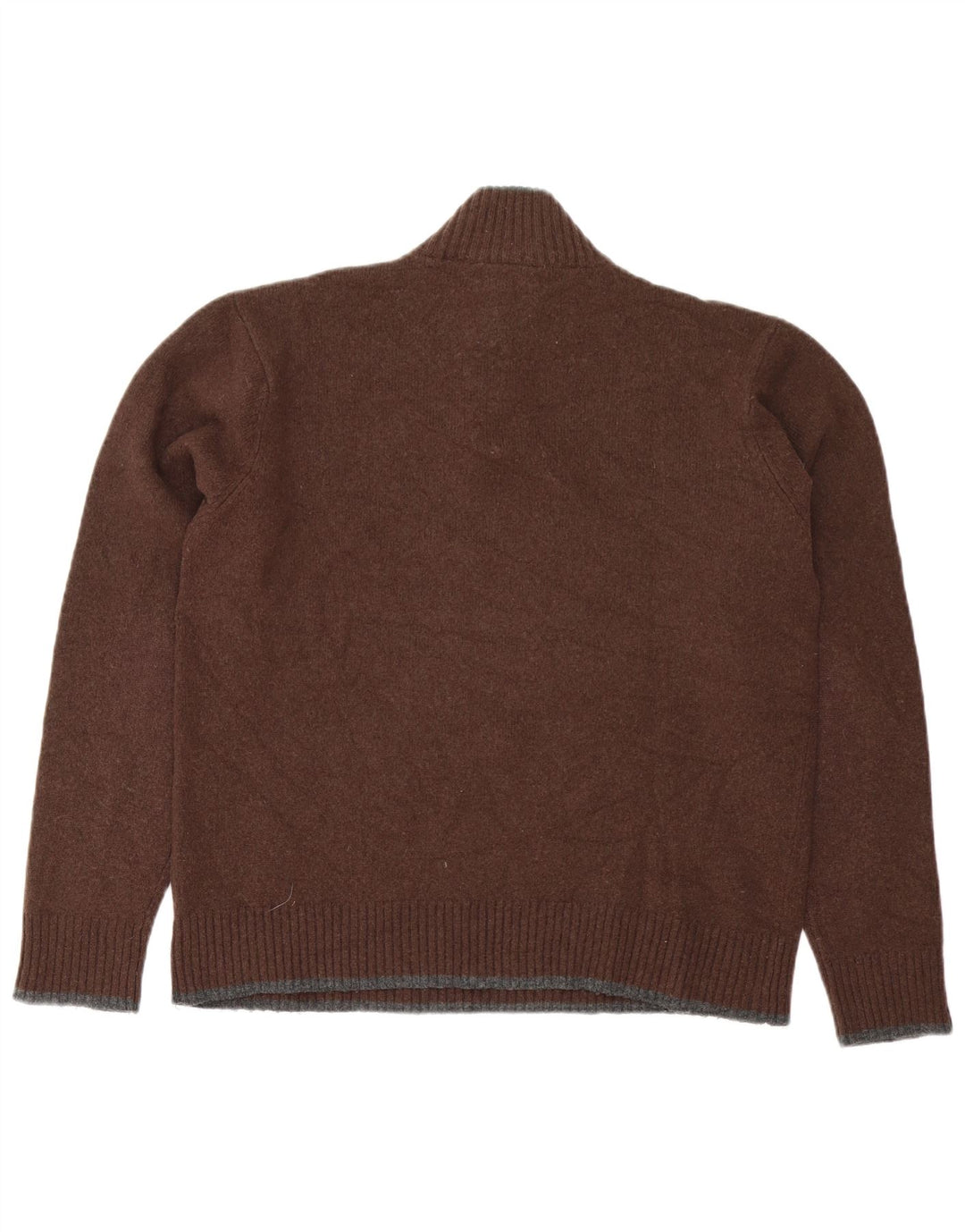 Fila Herre Zip Neck Jumper Sweater Stor Brun Lammeuld