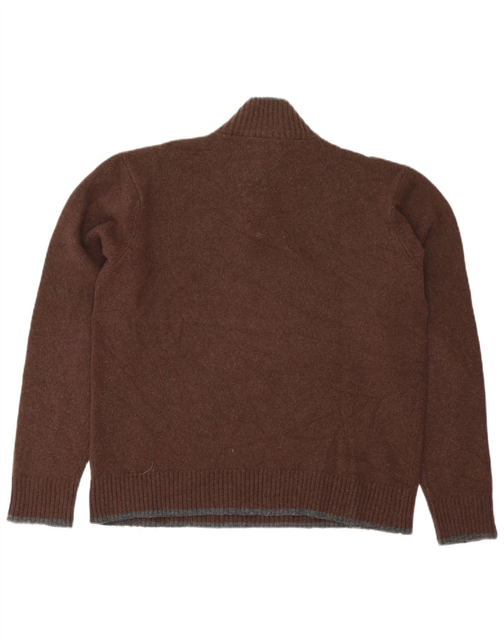 Fila Herre Zip Neck Jumper Sweater Stor Brun Lammeuld
