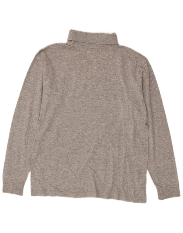 Wrangler Herre Roll Neck Top Langærmet Medium Grey Bomuld