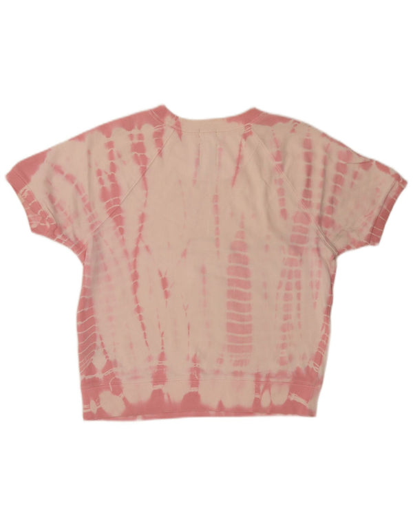 Gap Dame Kortærmet Sweatshirt Jumper UK 10 Small Pink Tie Dye