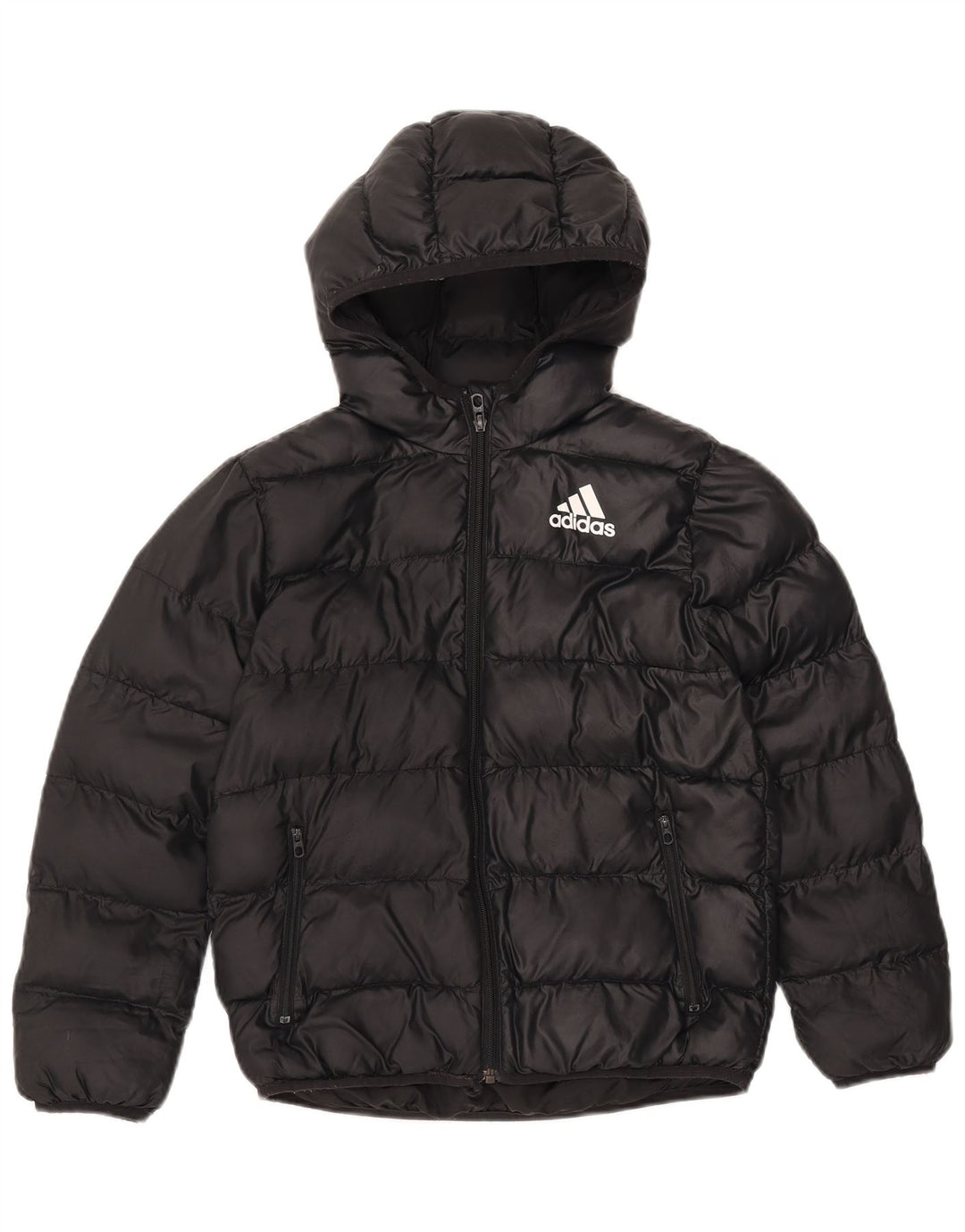 ADIDAS hættejakke til drenge 9-10 år sort polyester