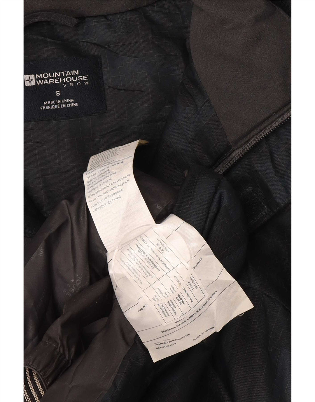 Mountain Warehouse Herre Windbreaker Jacket UK 36 Small Navy Blue Geometric