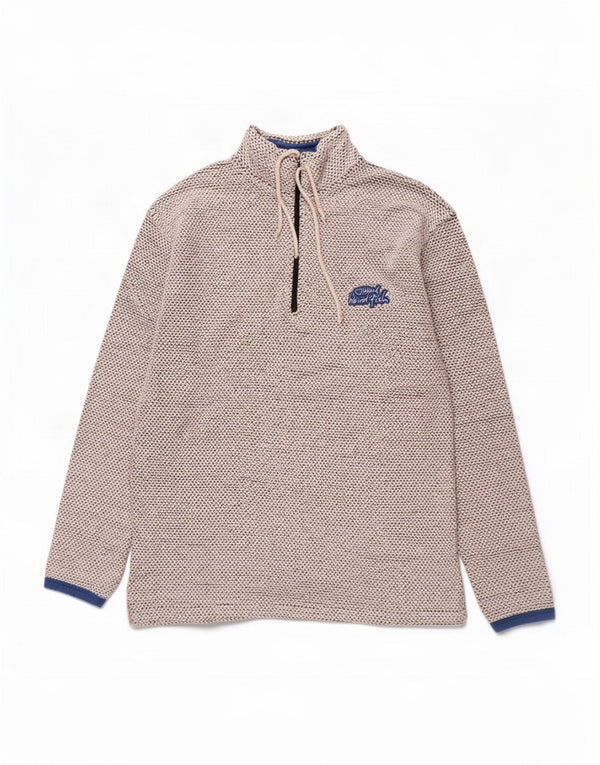 Weird Fish Herre Zip Neck Sweatshirt Jumper Medium Grå Bomuld