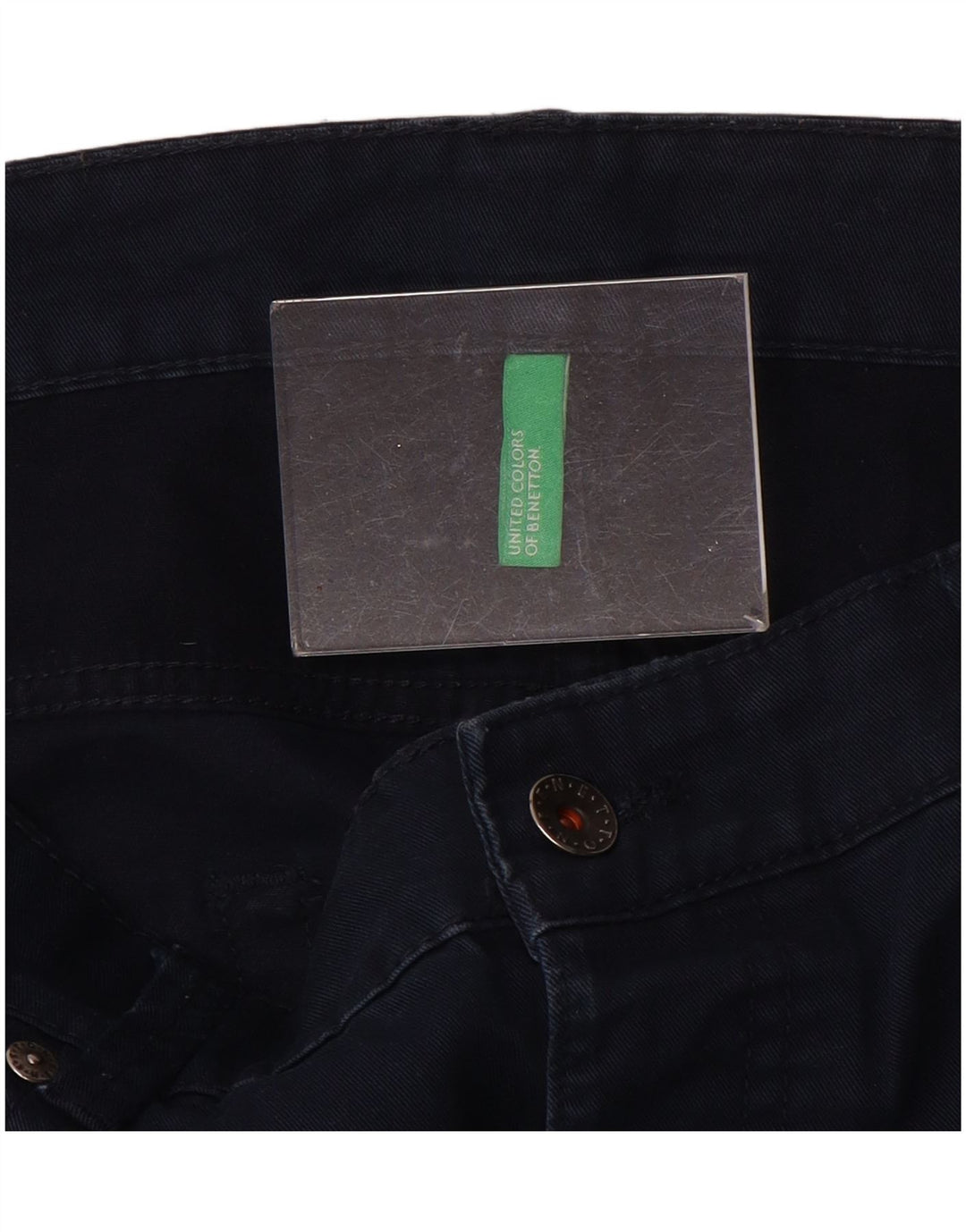 Benetton Herre Slim Casual Bukser W36 L32 Marineblå