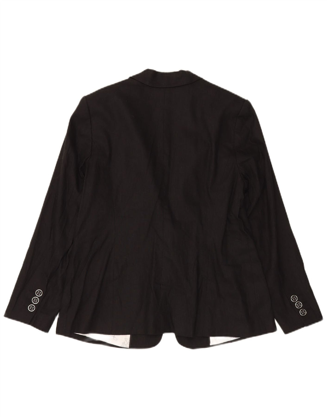 Marks & Spencer Dame 1 Knap Blazer Jacket UK 16 Large Black Flax