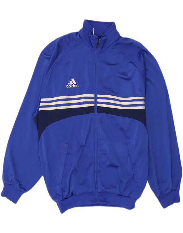 Adidas Træningsdragt til mænd Topjakke UK 42/44 Stor blå farveblok polyester