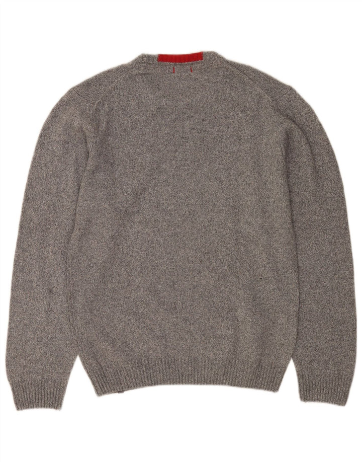 Slam Herre Crew Neck Jumper Sweater 2XL Grå Flecked Wool