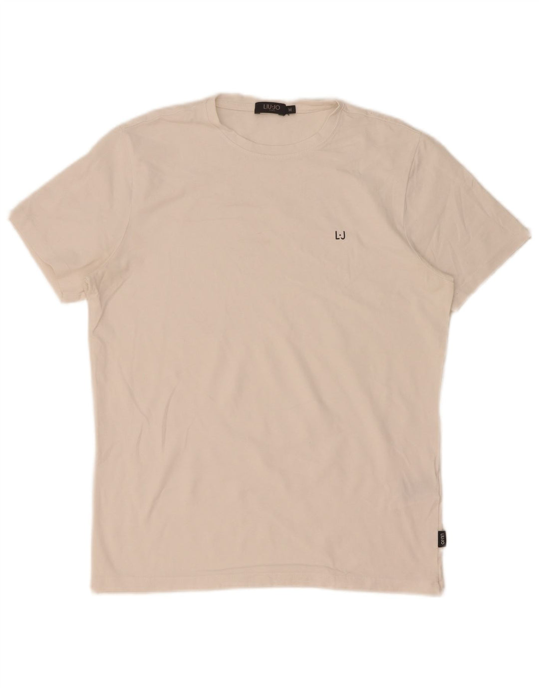 Liu Jo Herre T-Shirt Top Medium Hvid Bomuld