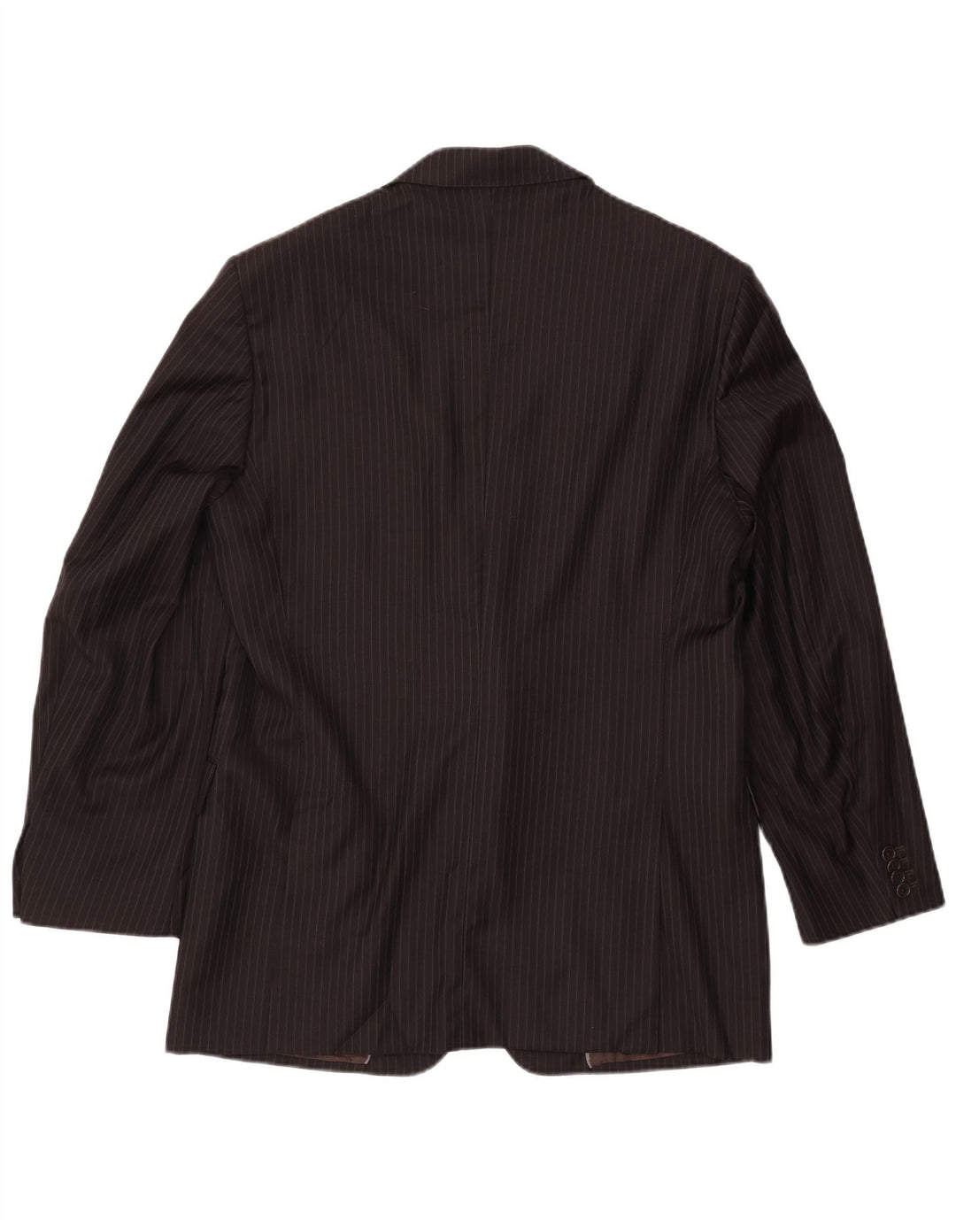 MASSIMO DUTTI Herre 2-knaps blazerjakke EU 54 XL Brun nålestribet uld