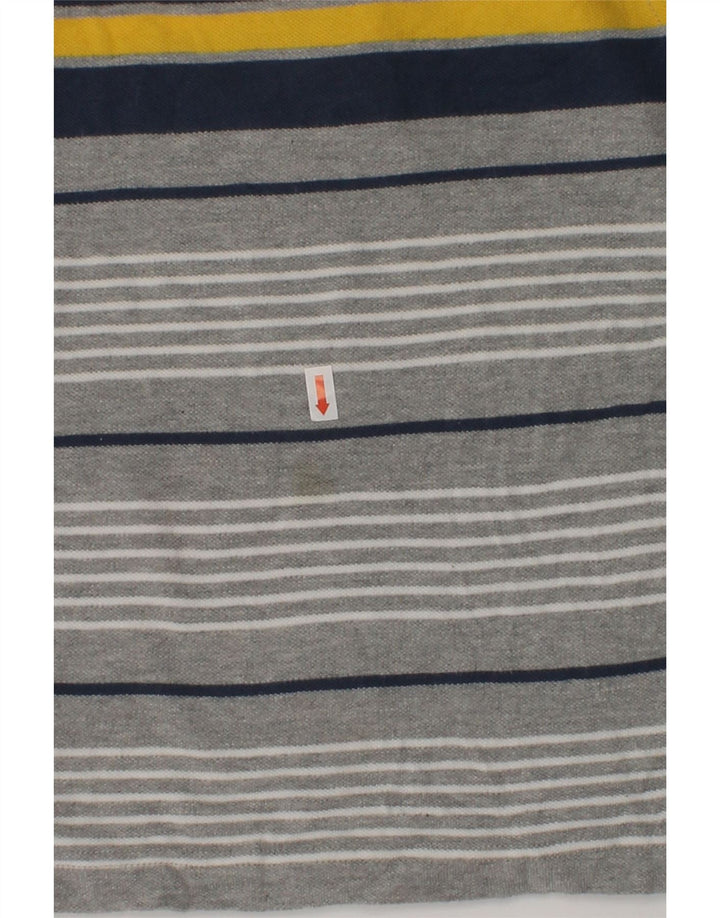 NAUTICA Boys Polo Shirt 3-4 Years Small  Grey Striped Cotton | Vintage Nautica | Thrift | Second-Hand Nautica | Used Clothing | Messina Hembry 