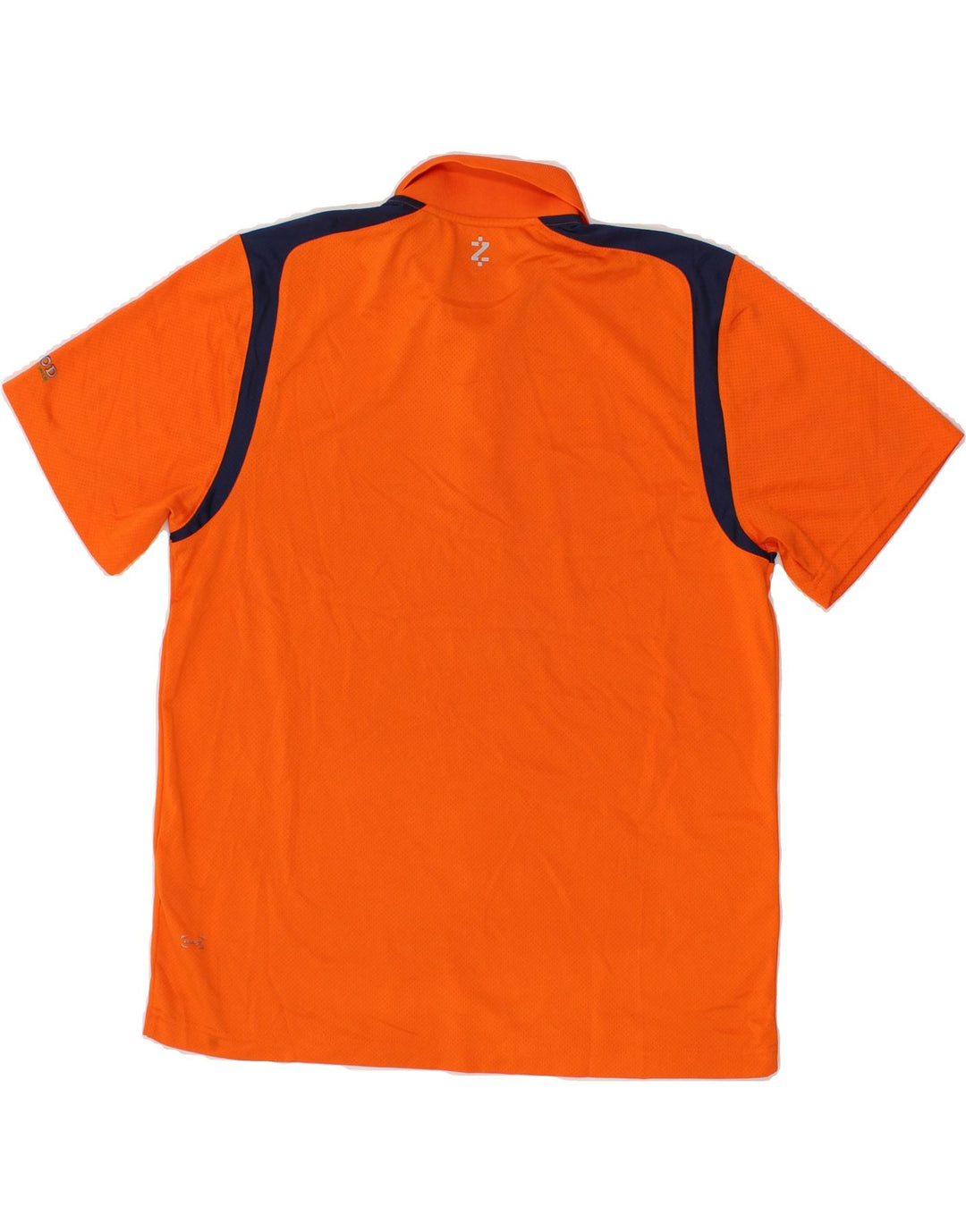 IZOD Mens Golf Polo Shirt Medium Orange Colourblock Polyester Vintage Izod and Second-Hand Izod from Messina Hembry 