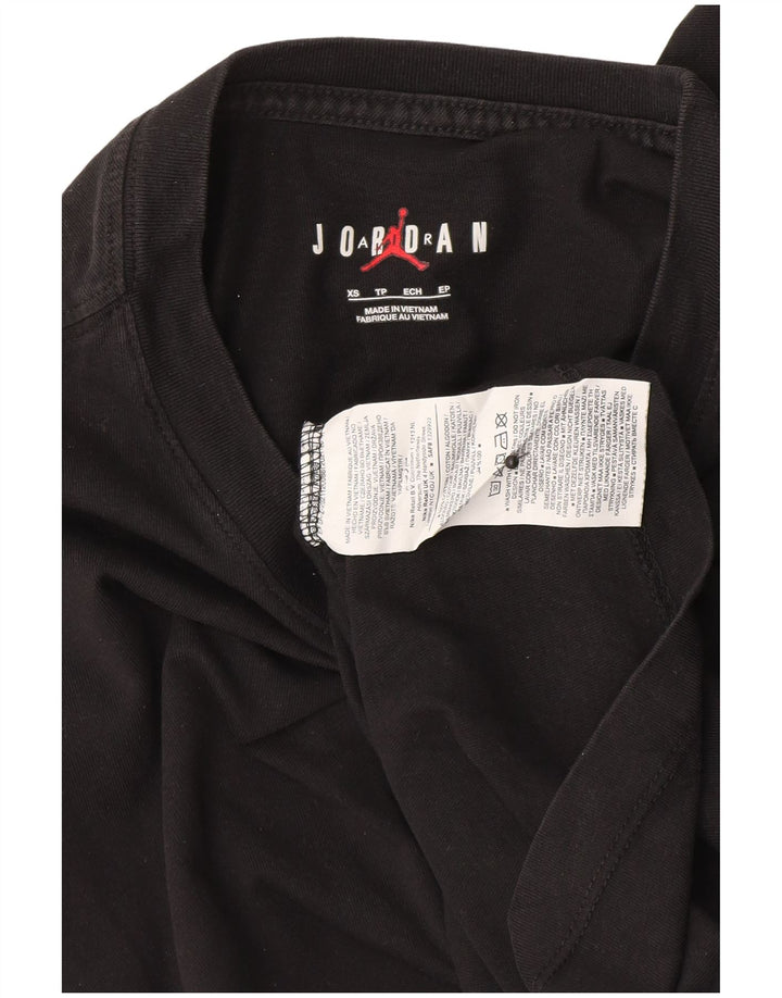 Jordan Høj T-Shirt Top XS Sort Bomuld